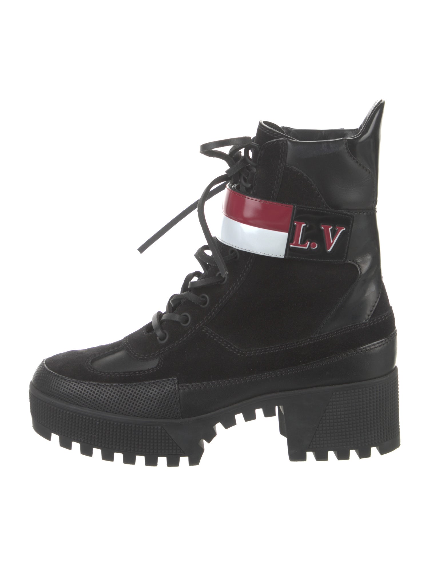 Louis Vuitton Suede Combat Boots