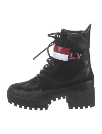 Louis Vuitton Suede Combat Boots