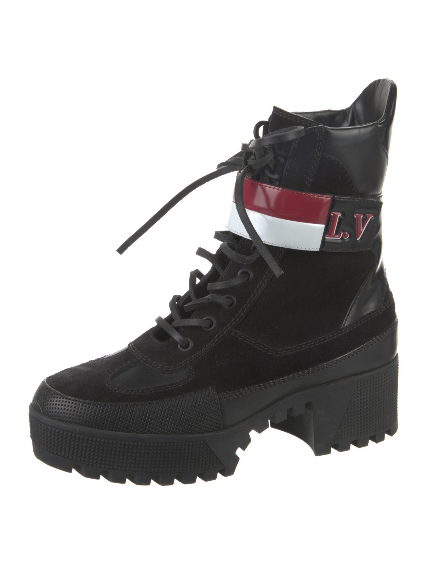 Louis Vuitton Suede Combat Boots