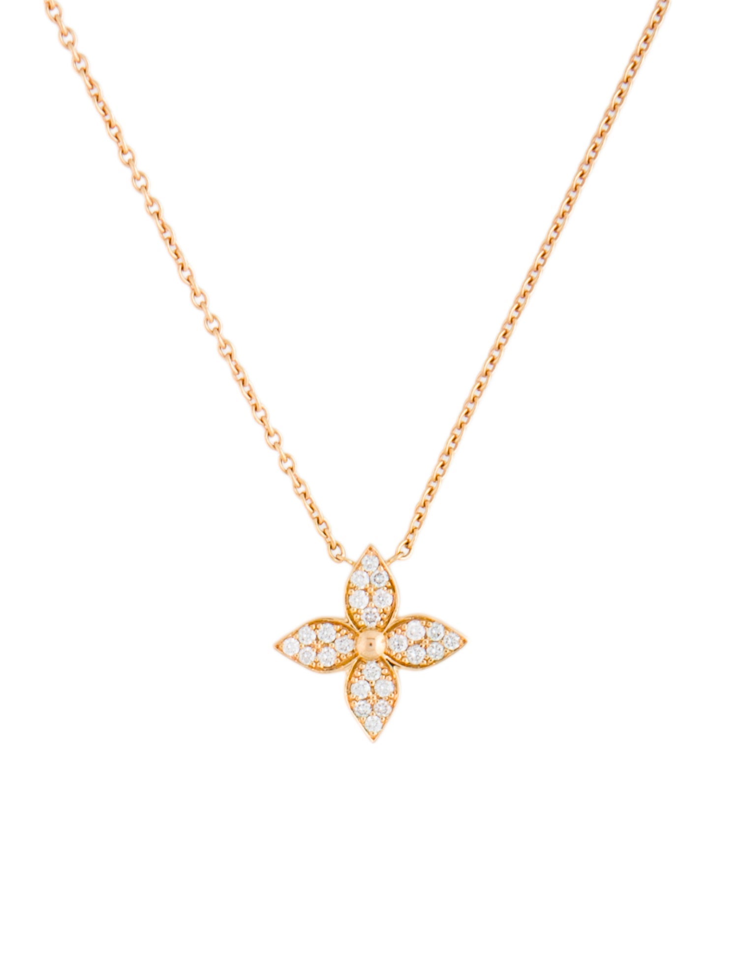 Louis Vuitton 18K Diamond Idylle Blossom Pendant Necklace