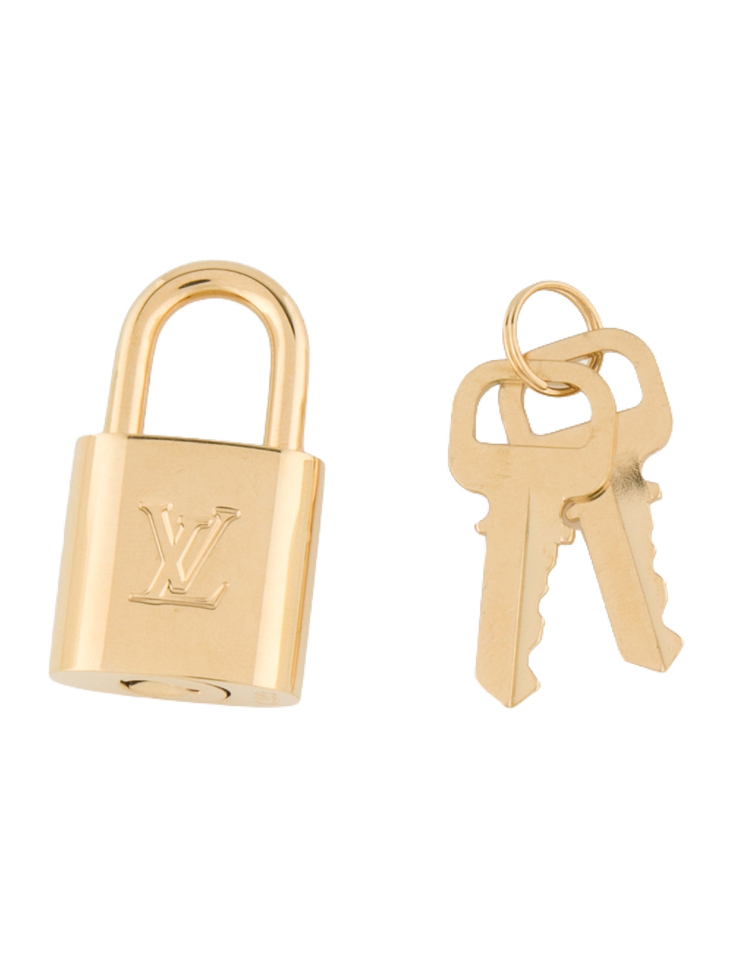 Louis Vuitton Brass Keys and Lock Set