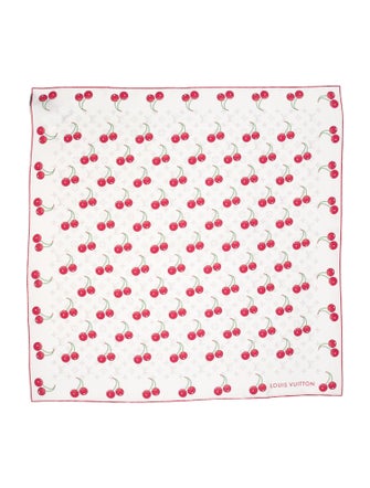 Louis Vuitton x TM Monogram Cerise Silk Scarf
