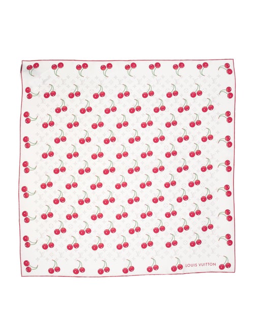 Louis Vuitton x TM Monogram Cerise Silk Scarf