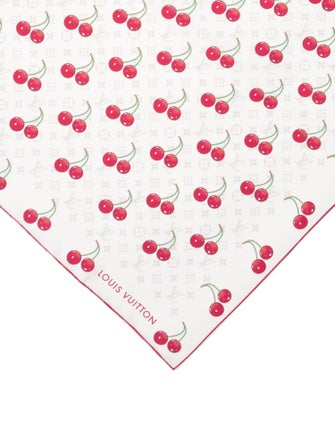 Louis Vuitton x TM Monogram Cerise Silk Scarf