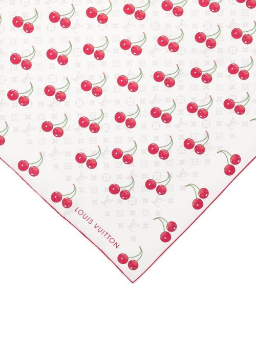 Louis Vuitton x TM Monogram Cerise Silk Scarf