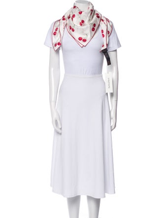 Louis Vuitton x TM Monogram Cerise Silk Scarf