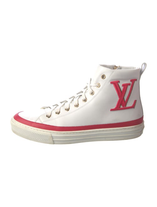 Louis Vuitton Leather Embroidered Accent Sneakers