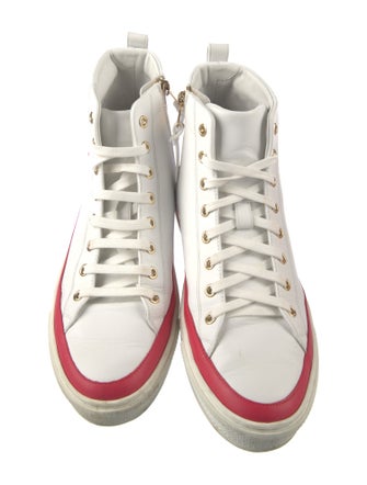 Louis Vuitton Leather Embroidered Accent Sneakers