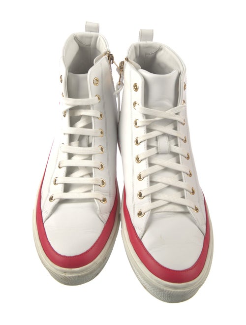 Louis Vuitton Leather Embroidered Accent Sneakers