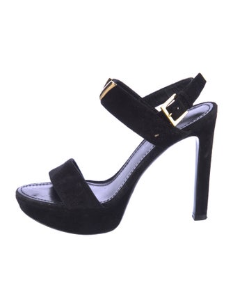 Louis Vuitton Suede Slingback Sandals