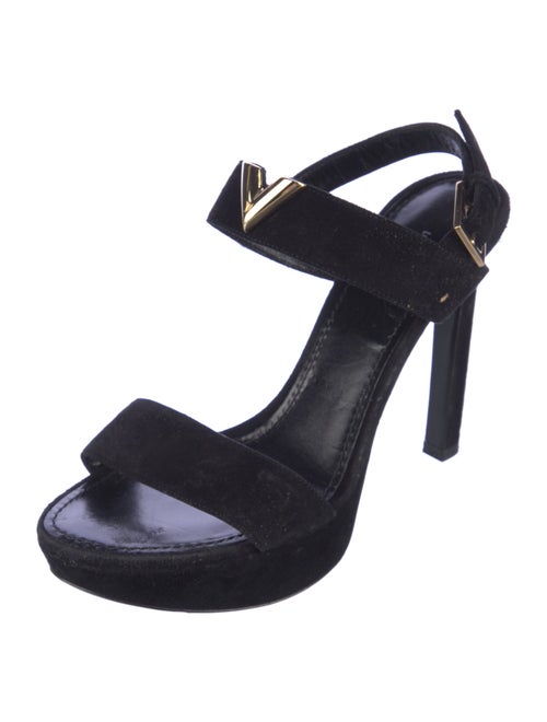 Louis Vuitton Suede Slingback Sandals