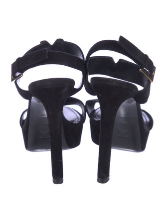 Louis Vuitton Suede Slingback Sandals