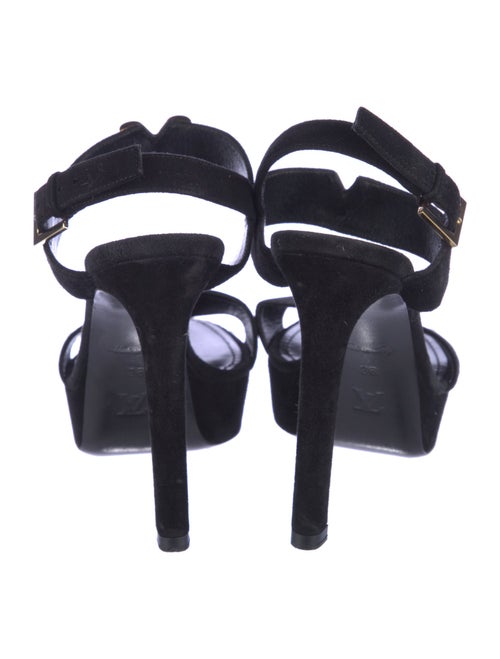 Louis Vuitton Suede Slingback Sandals
