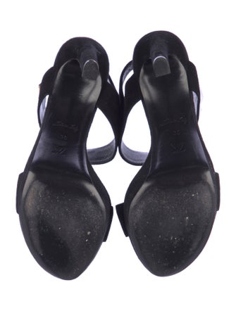 Louis Vuitton Suede Slingback Sandals