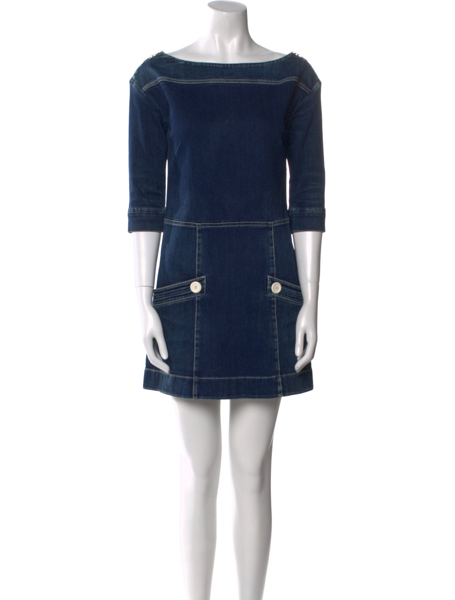 Louis Vuitton Bateau Neckline Mini Dress