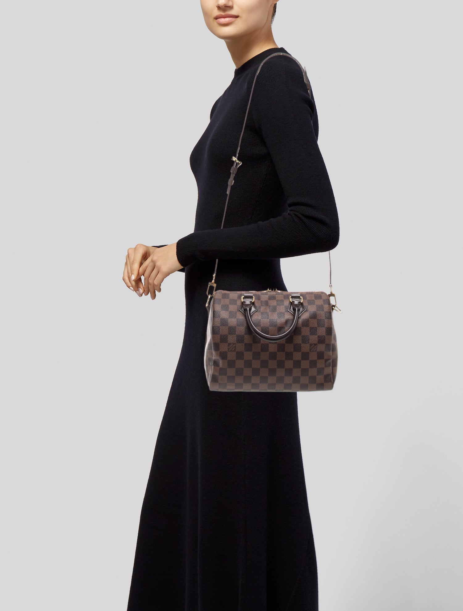 Louis Vuitton Damier Ebene Speedy Bandouliere 25