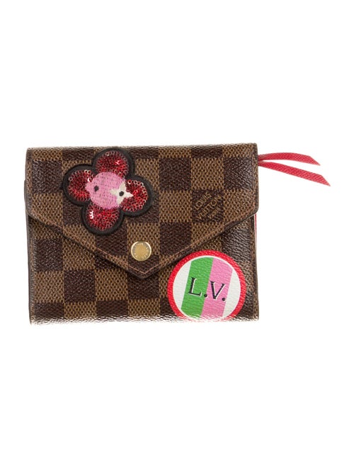 Louis Vuitton Damier Ebene Pattern Coated Canvas Victorine Wallet