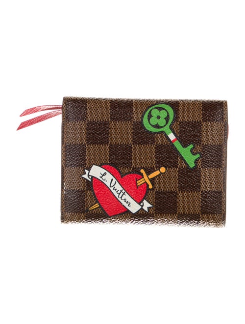 Louis Vuitton Damier Ebene Pattern Coated Canvas Victorine Wallet