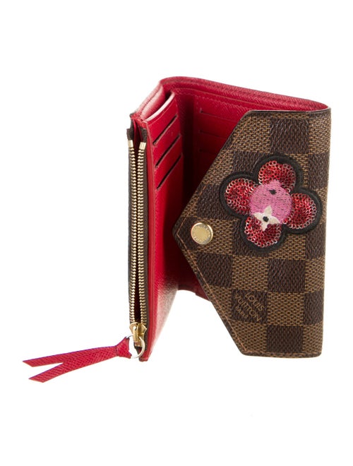 Louis Vuitton Damier Ebene Pattern Coated Canvas Victorine Wallet