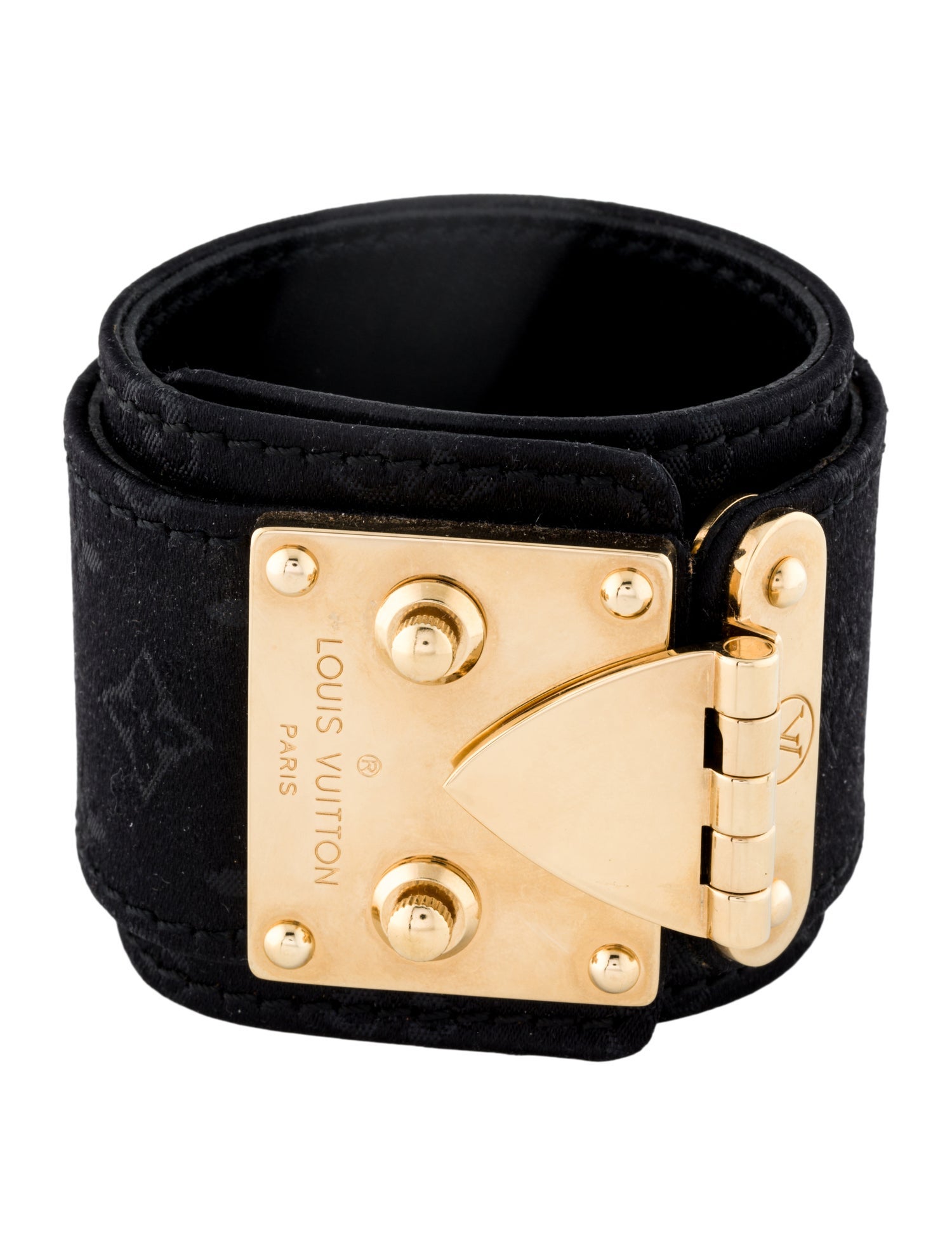 Louis Vuitton Leather S Lock Cuff Bracelet