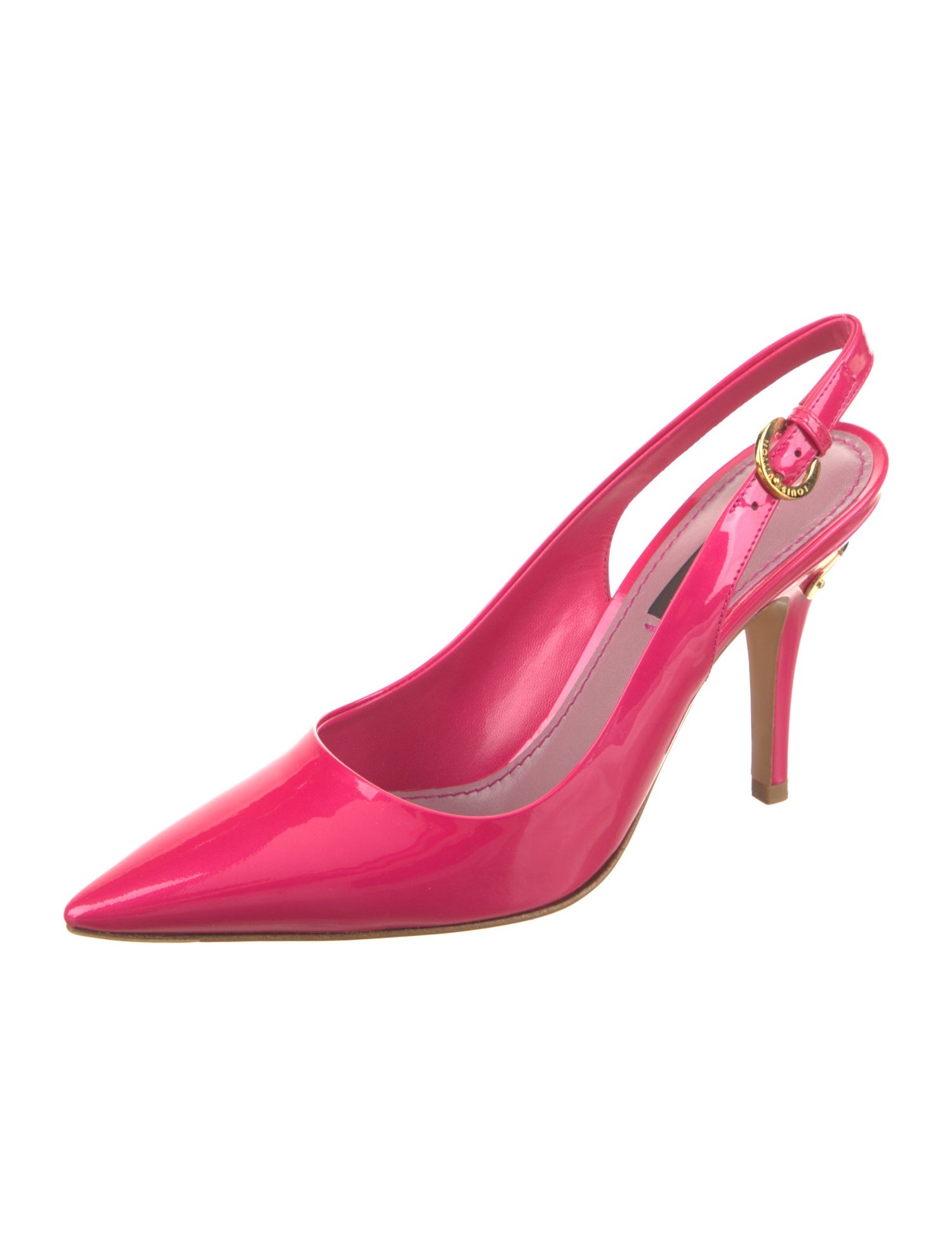 Louis Vuitton Patent Leather Slingback Sandals