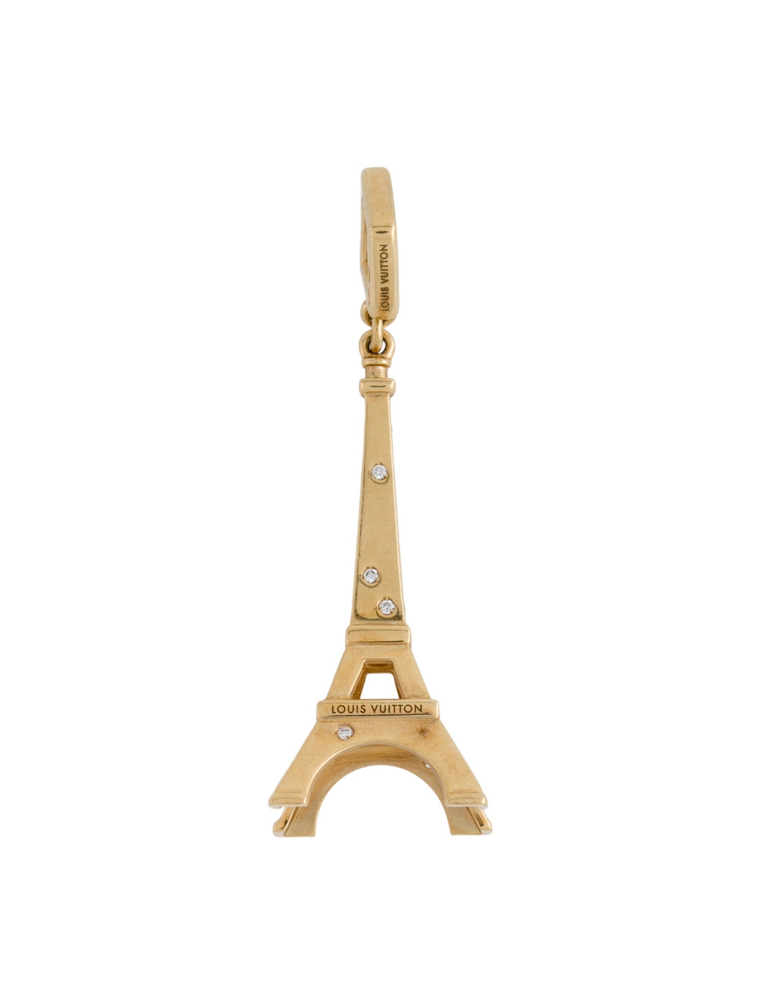 Louis Vuitton 18K Diamond Eiffel Tower Charm