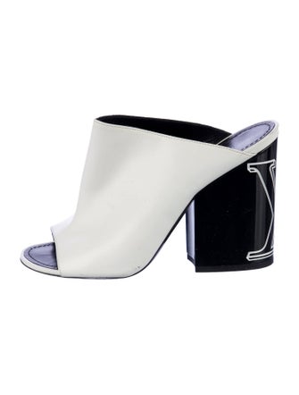 Louis Vuitton LV Monogram Leather Slides