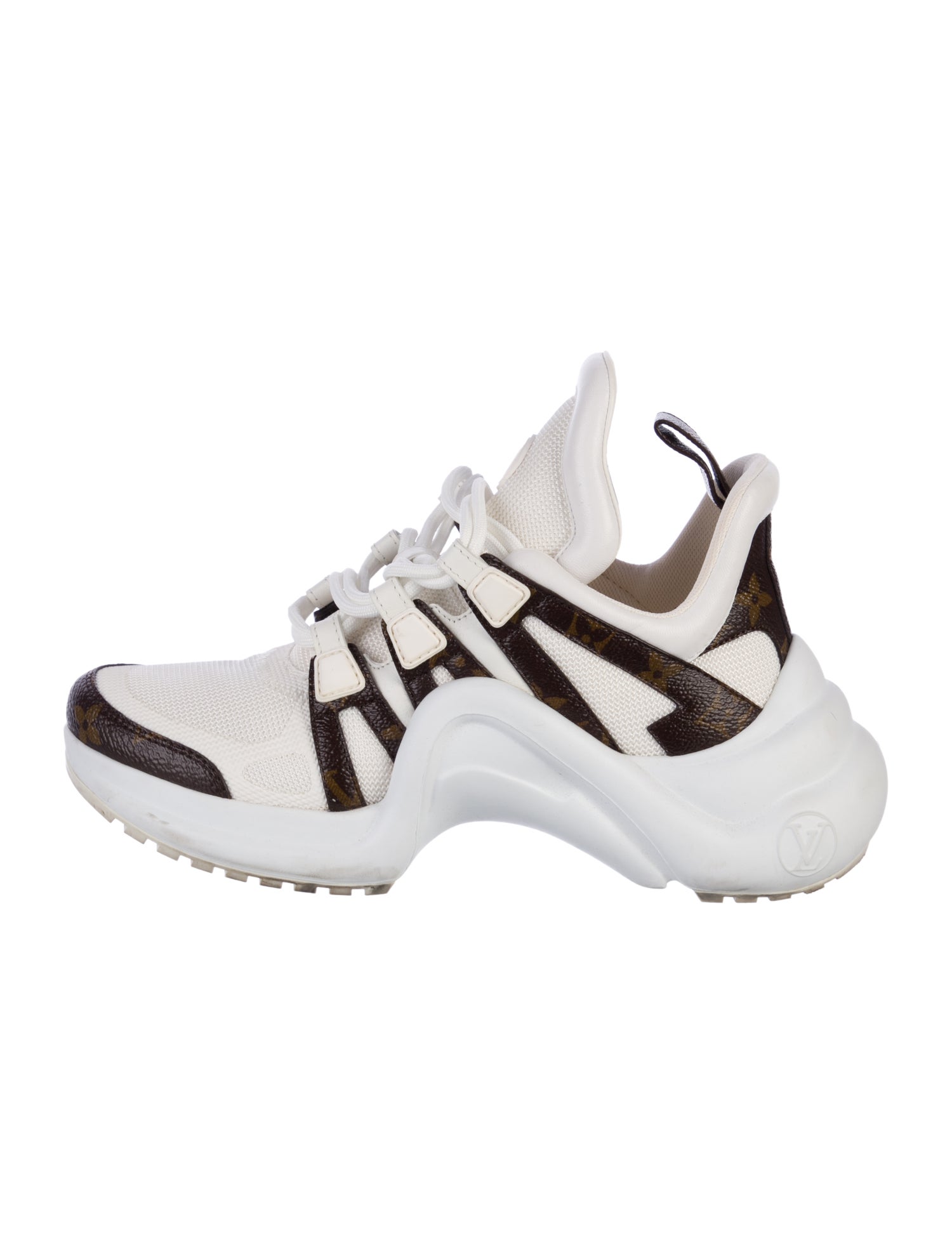 Louis Vuitton LV Monogram Mesh Accents Chunky Sneakers