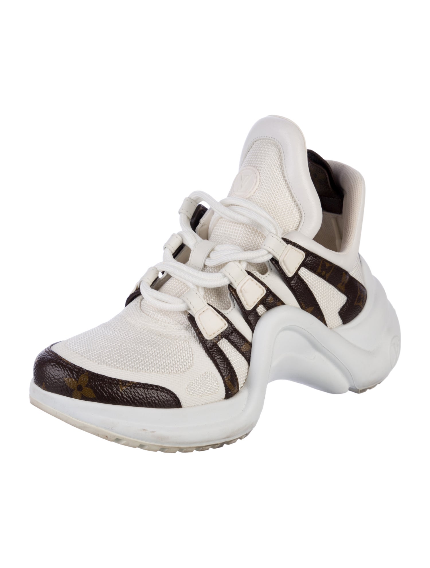 Louis Vuitton LV Monogram Mesh Accents Chunky Sneakers