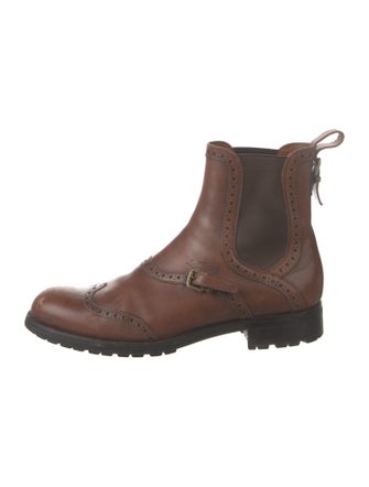 Louis Vuitton Leather Colorblock Pattern Chelsea Boots