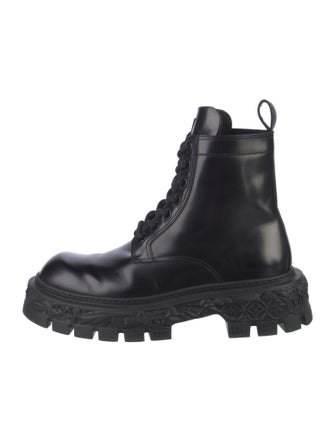 Louis Vuitton Leather Combat Boots