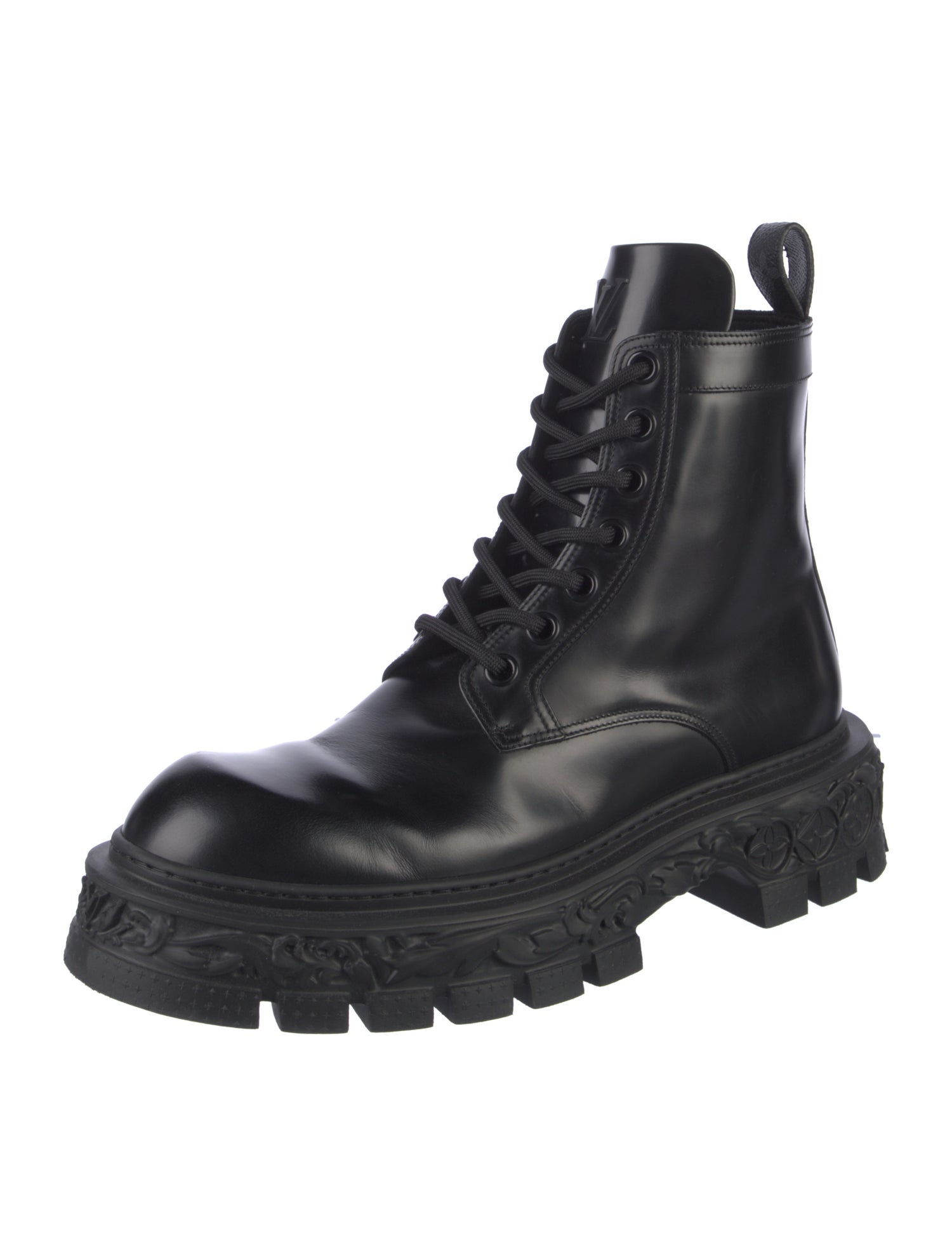 Louis Vuitton Leather Combat Boots