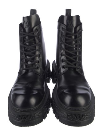 Louis Vuitton Leather Combat Boots