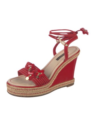 Louis Vuitton Leather Colorblock Pattern Espadrilles