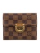 Louis Vuitton Damier Ebene Pattern Coated Canvas Koala Wallet