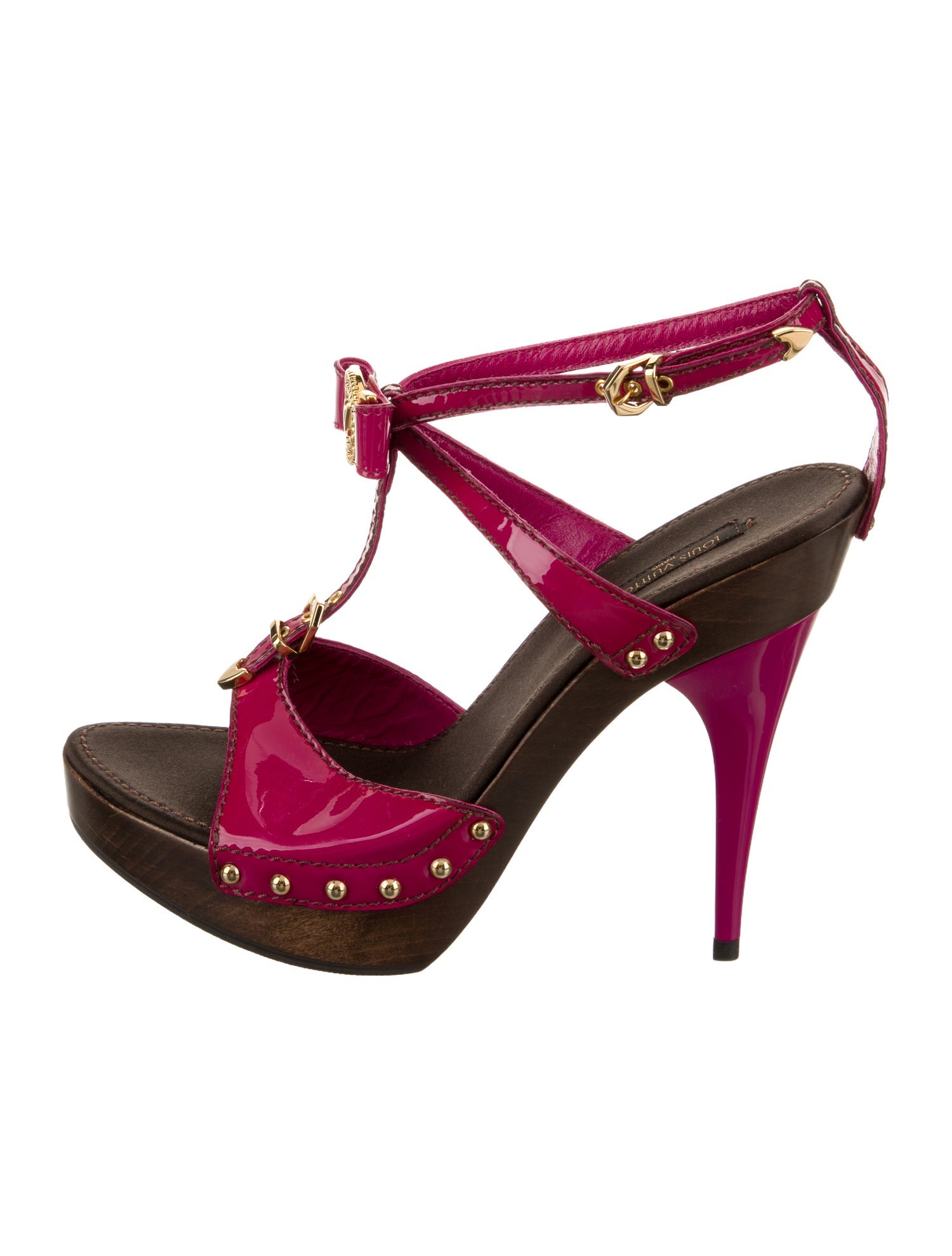 Louis Vuitton Patent Leather T-Strap Sandals