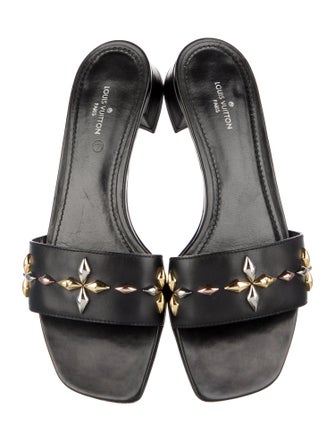 Louis Vuitton LV Monogram Leather Slides