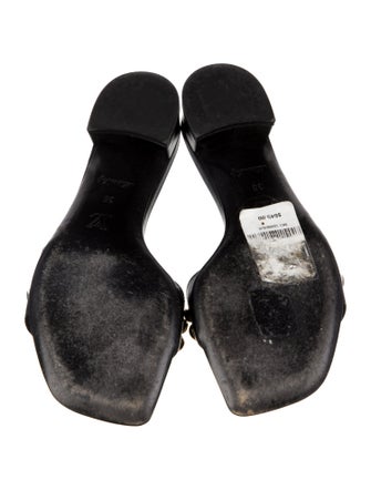 Louis Vuitton LV Monogram Leather Slides