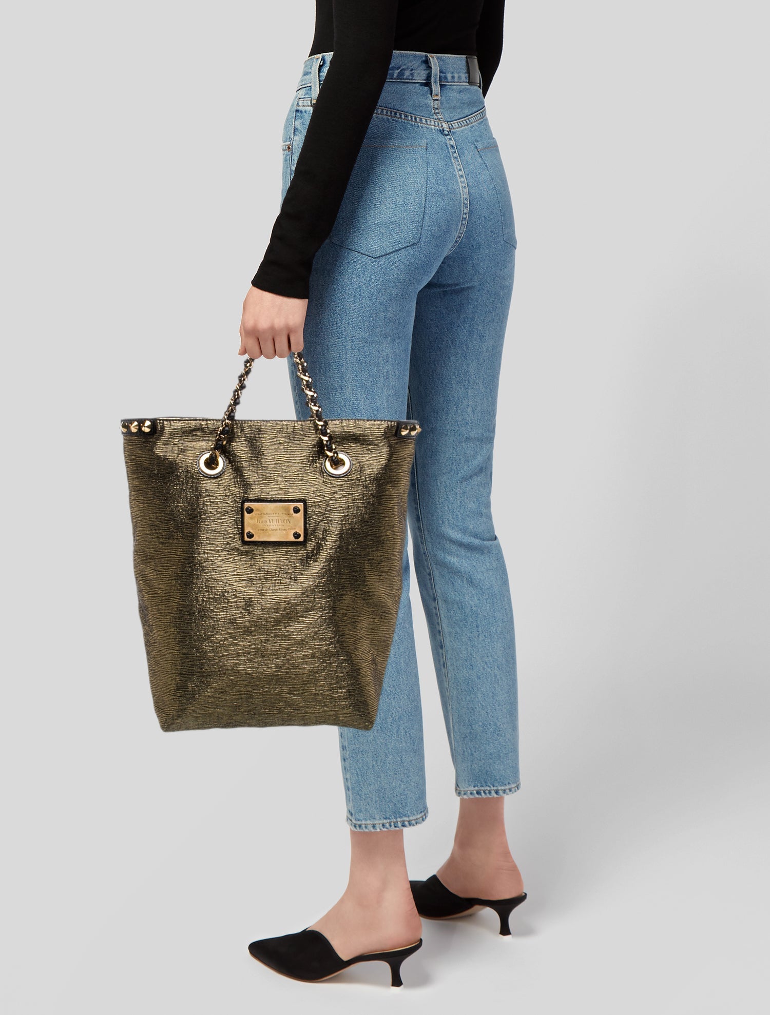 Louis Vuitton Canvas Metallic Jacquard Double Jeu