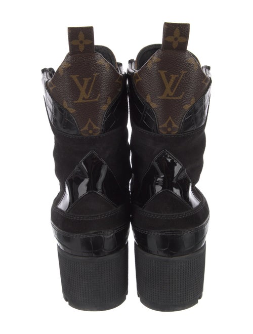 Louis Vuitton LV Monogram Suede Combat Boots