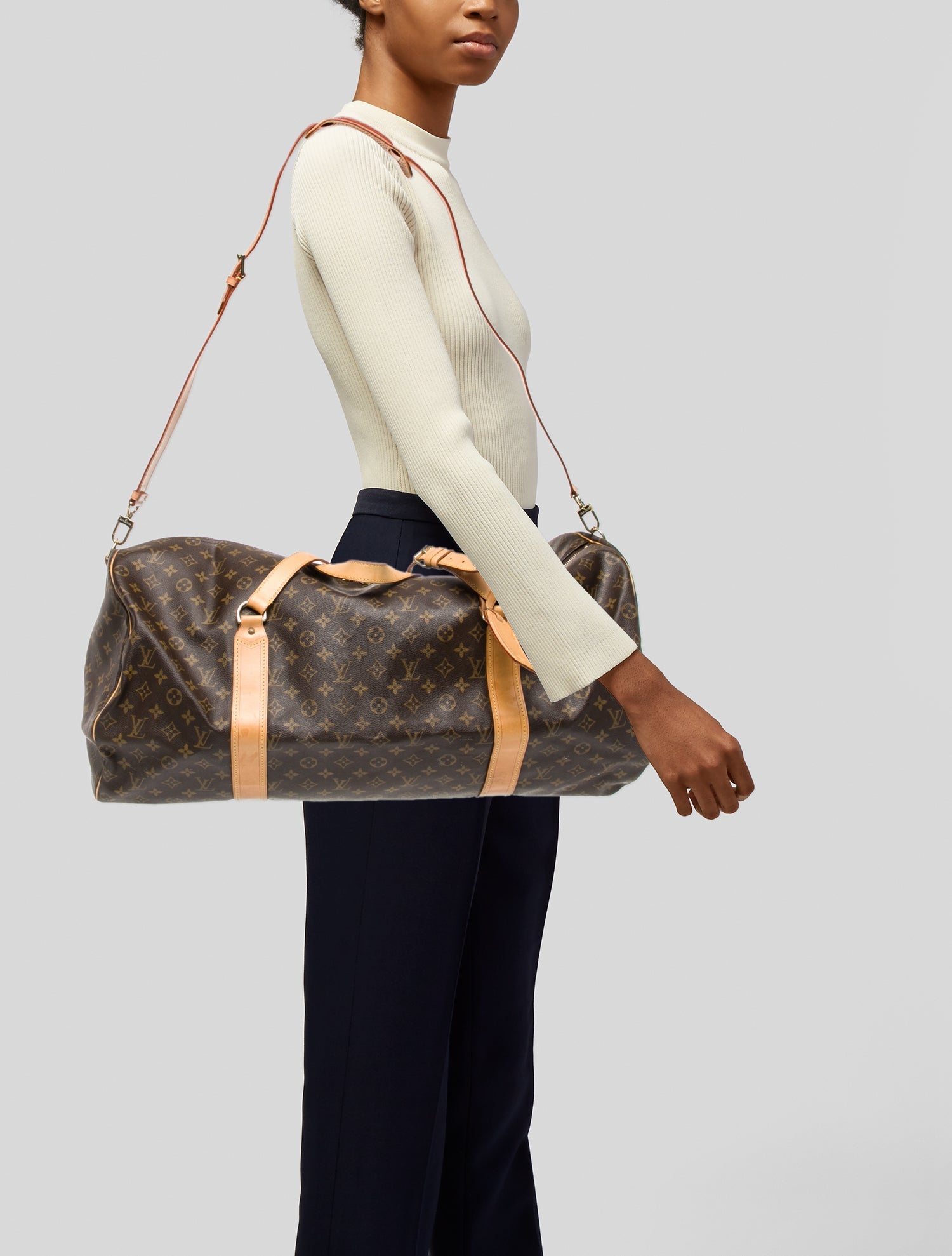 Louis Vuitton Monogram Keepall Bandouliere 55 Vintage