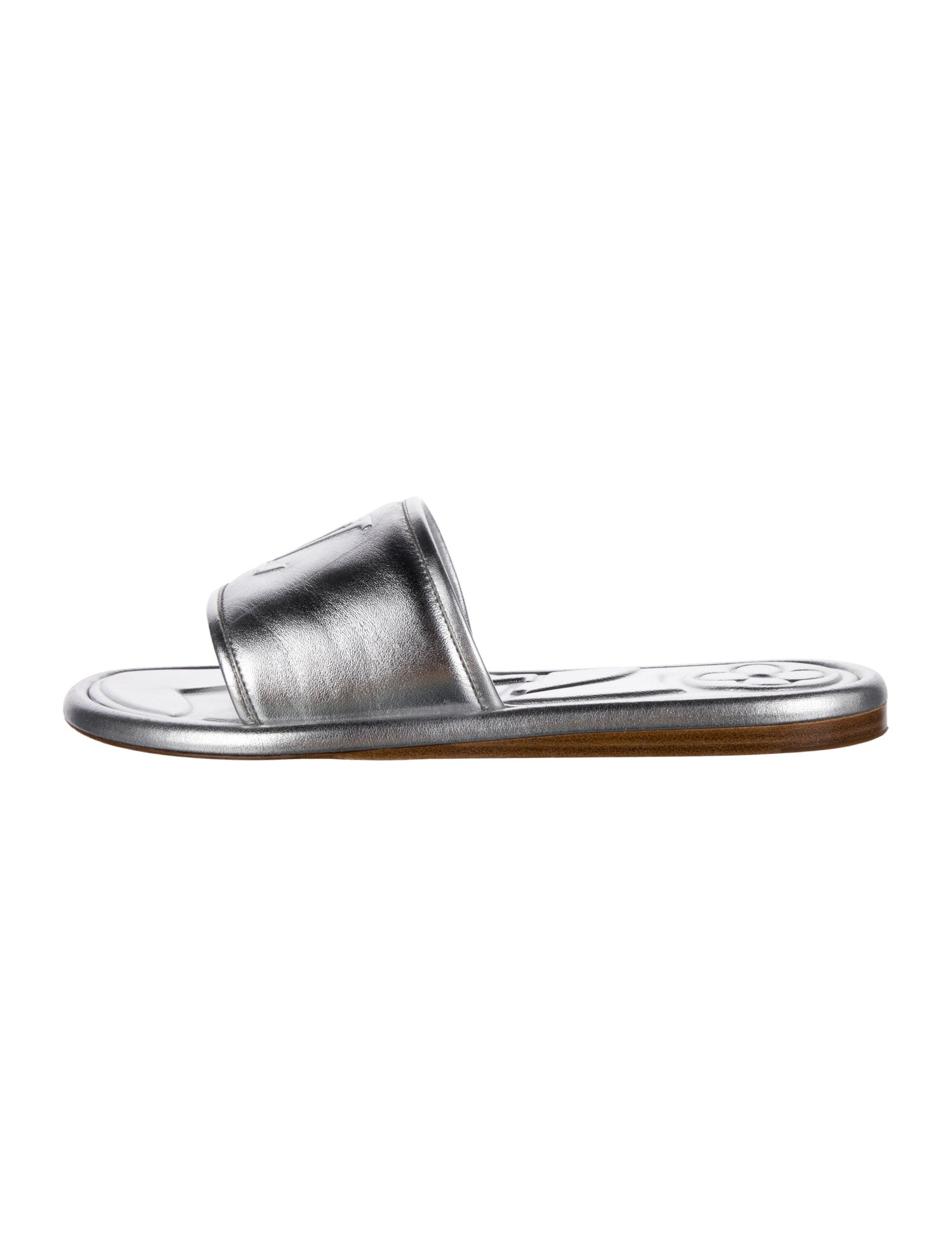 Louis Vuitton LV Monogram Leather Slides