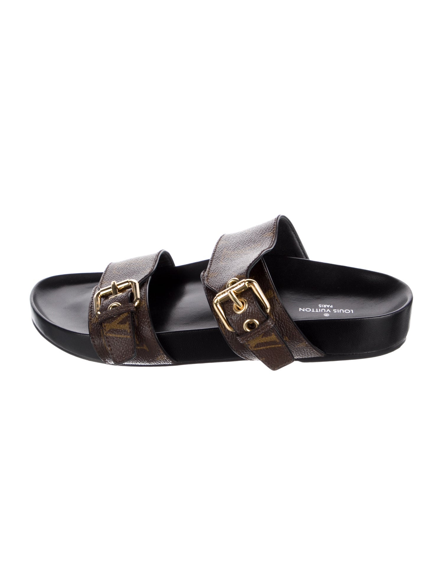 Louis Vuitton LV Monogram Leather Slides