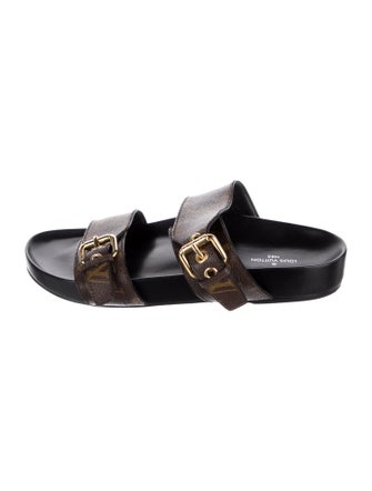 Louis Vuitton LV Monogram Leather Slides