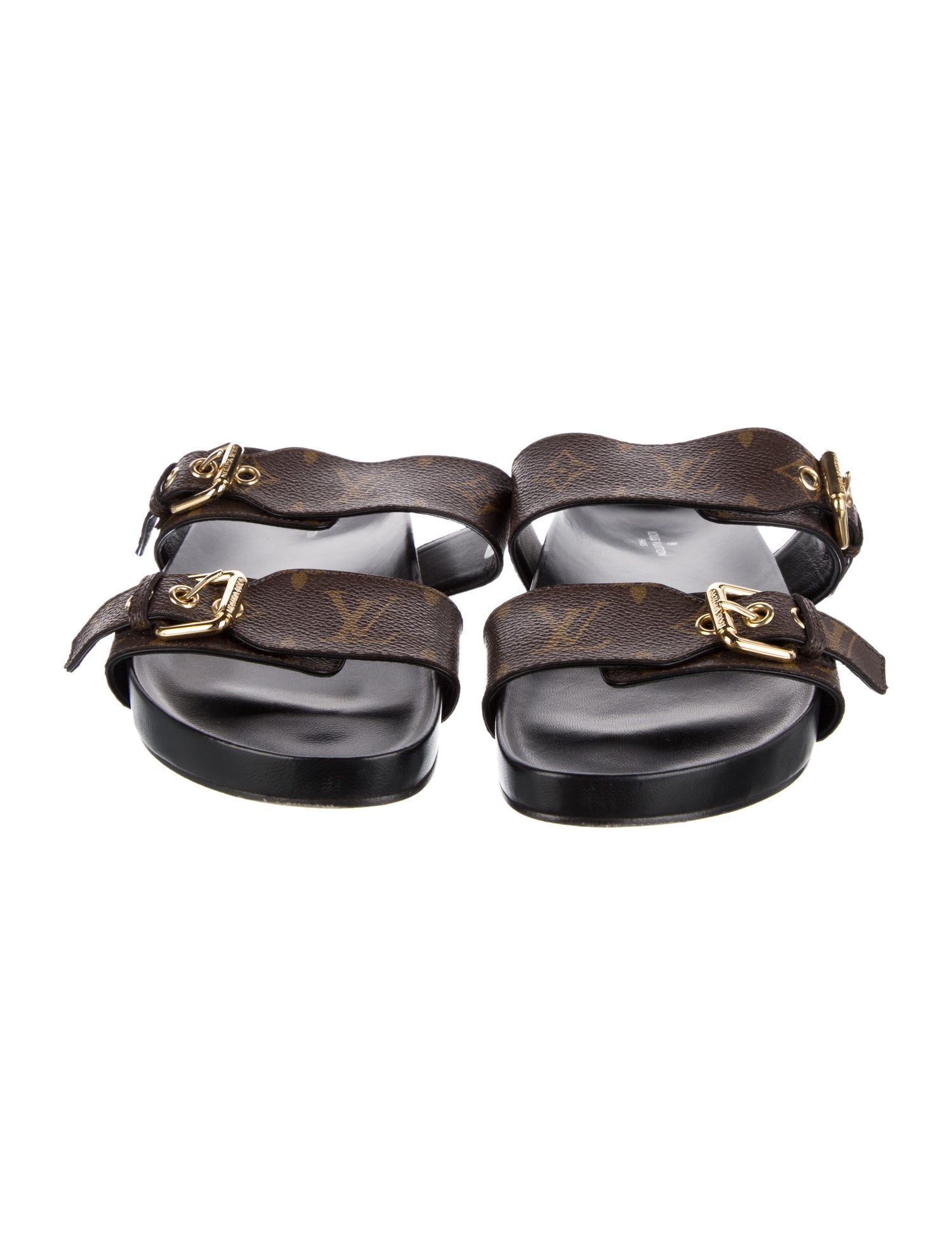 Louis Vuitton LV Monogram Leather Slides