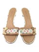 Louis Vuitton Multicolore Monogram Pattern Leather Trim Embellishment Slides