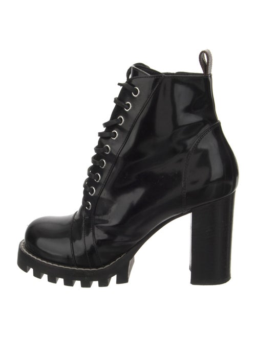 Louis Vuitton LV Monogram Patent Leather Combat Boots