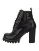 Louis Vuitton LV Monogram Patent Leather Combat Boots