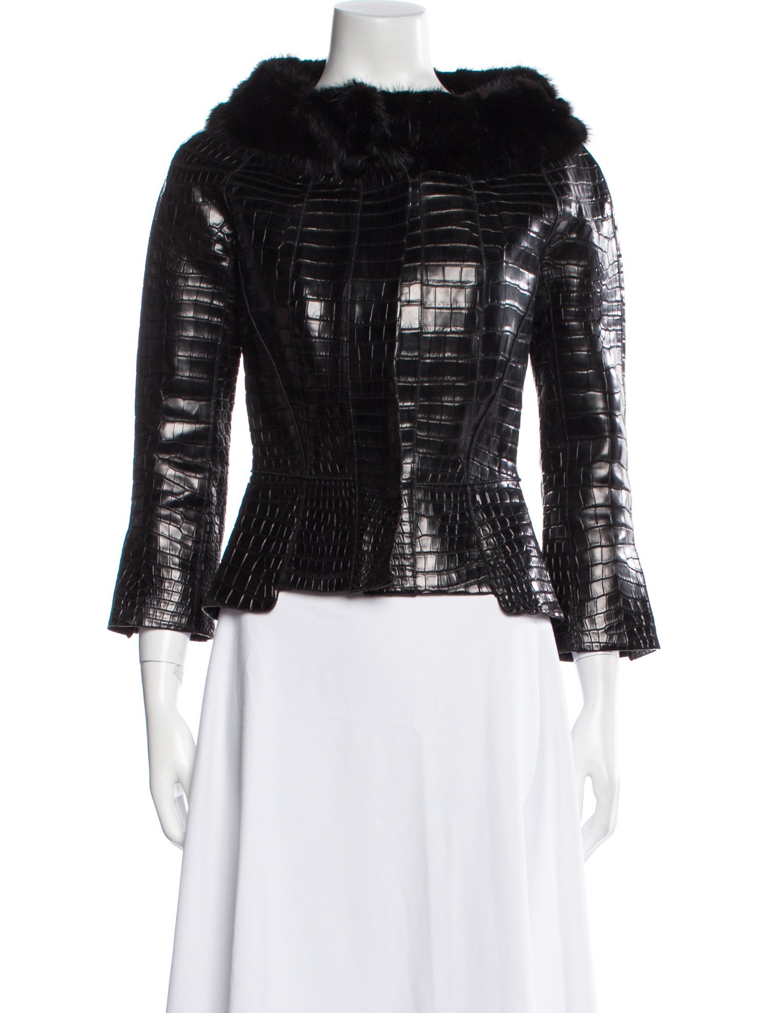 Louis Vuitton Vintage 2005 Crocodile & Fur Jacket