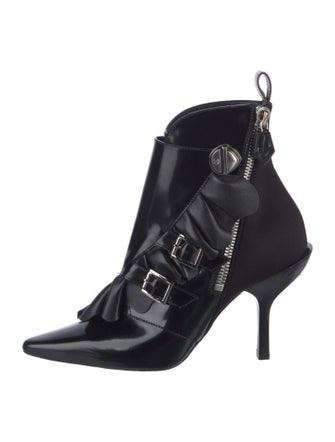 Louis Vuitton Leather Ruffle Embellishment Boots